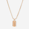 Shadow Arrow Rosé Goudkleurig Ketting, handgemaakte sieraden, luxe heren sieraden, premium kwaliteit sieraden.