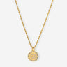 Solar Medallion 10:10 Goudkleurig Ketting met subtiele steentjes | roanross sieraden, luxe heren sieraden, premium kwaliteit sieraden