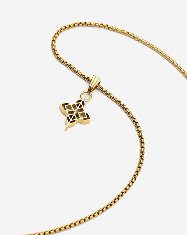 Celestia Gold Goudkleurig Ketting - handgemaakte sieraden, luxe heren sieraden, exclusieve sieraden mannen