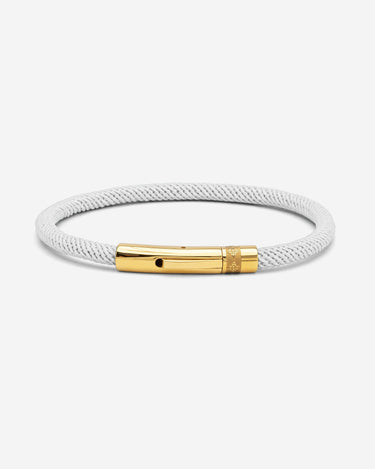 Noirèa Goudkleurig Wit Armband 4mm.