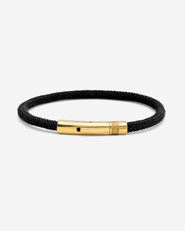 Noirèa Goudkleurig Zwart Armband 4mm.