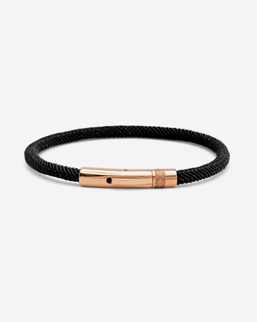 Noirèa Rosé Goudkleurig Zwart Armband4mm.