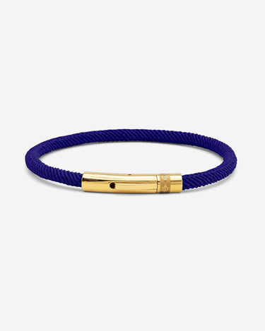 Noirèa Goudkleurig Donkerblauw Armband 4mm.
