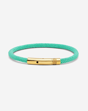 Noirèa Goudkleurig Groen Armband 4mm.