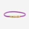 Noirèa Goudkleurig Paars Armband 3mm, handgemaakte sieraden, luxe heren sieraden