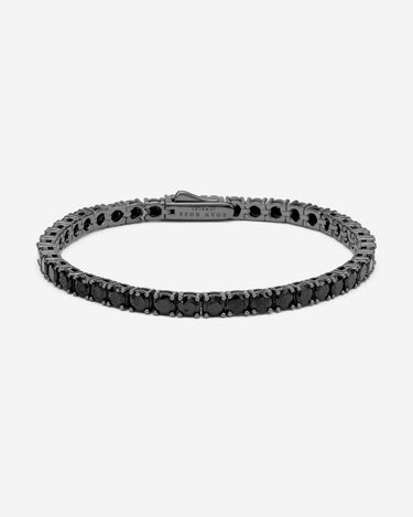 Crystal Embrace Zwart Tennis Armband