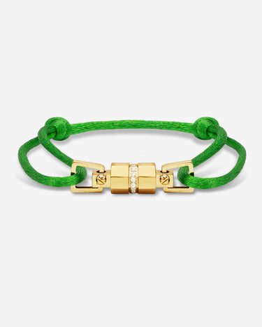 Midnight Lock Groene Armband Goudkleurig. 8mm