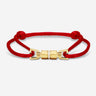 Midnight Lock Rood Armband Goudkleurig. Handgemaakte sieraden, luxe heren sieraden, premium kwaliteit sieraden.