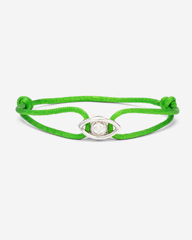 Emerald Guardian Groen Armband Zilver met zirconia steen, handgemaakte sieraden, luxe heren sieraden