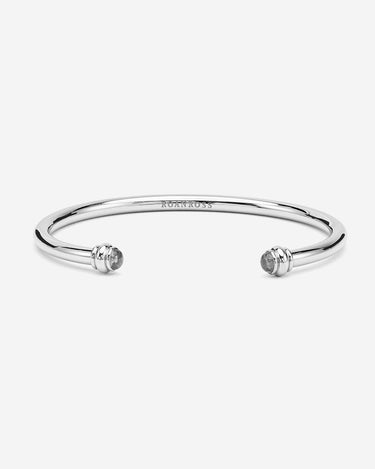 Zilverkleurig Bangle Armband met Citrien steen