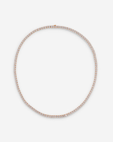 Crystal Embrace Rosé Goudkleurig Tennis Ketting met sprankelende energie en helderheid.