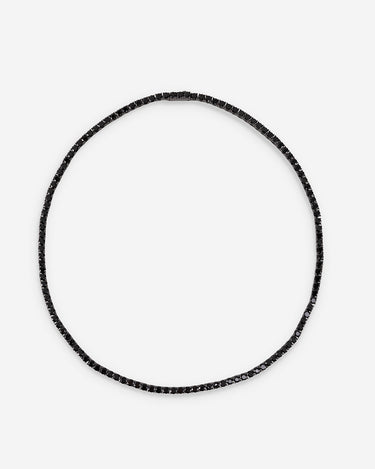 Crystal Embrace Zwart Tennis Ketting