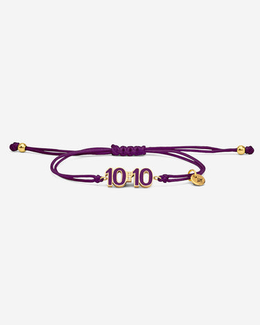 10:10 Liora Goudkleurig Paarse Armband, handgemaakte sieraden, luxe heren sieraden, premium kwaliteit sieraden