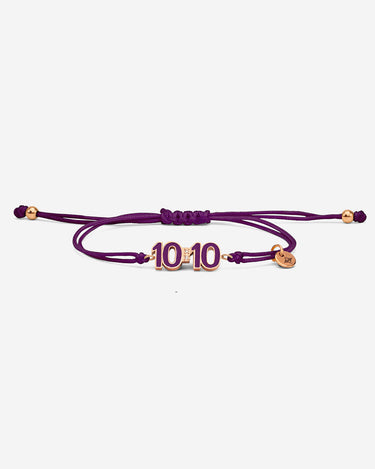 10:10 Liora Rosé Goudkleurig Paarse Armband - handgemaakte sieraden, luxe heren sieraden, premium kwaliteit
