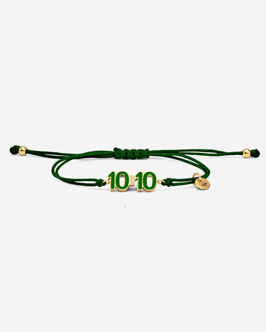 10:10 Liora Goudkleurig Groene Armband