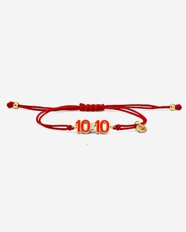10:10 Liora Goudkleurig Rode  Armband